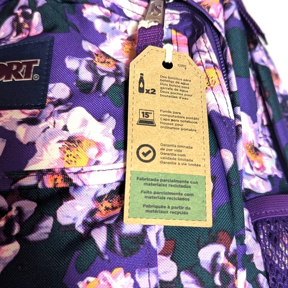 JanSport Union Pack in Purple Petals - Picture 5 of 13